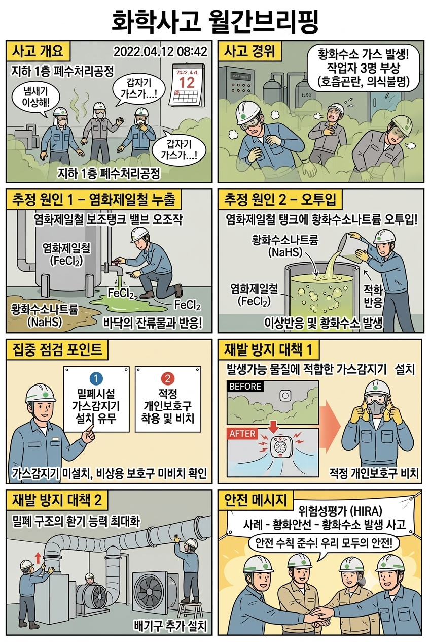 화학사고 월간브리핑 8컷 만화